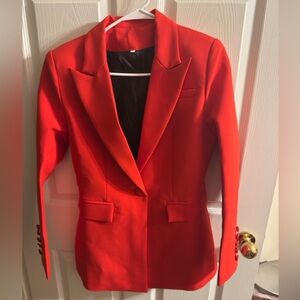 Elegant Red Women's Pantsuit